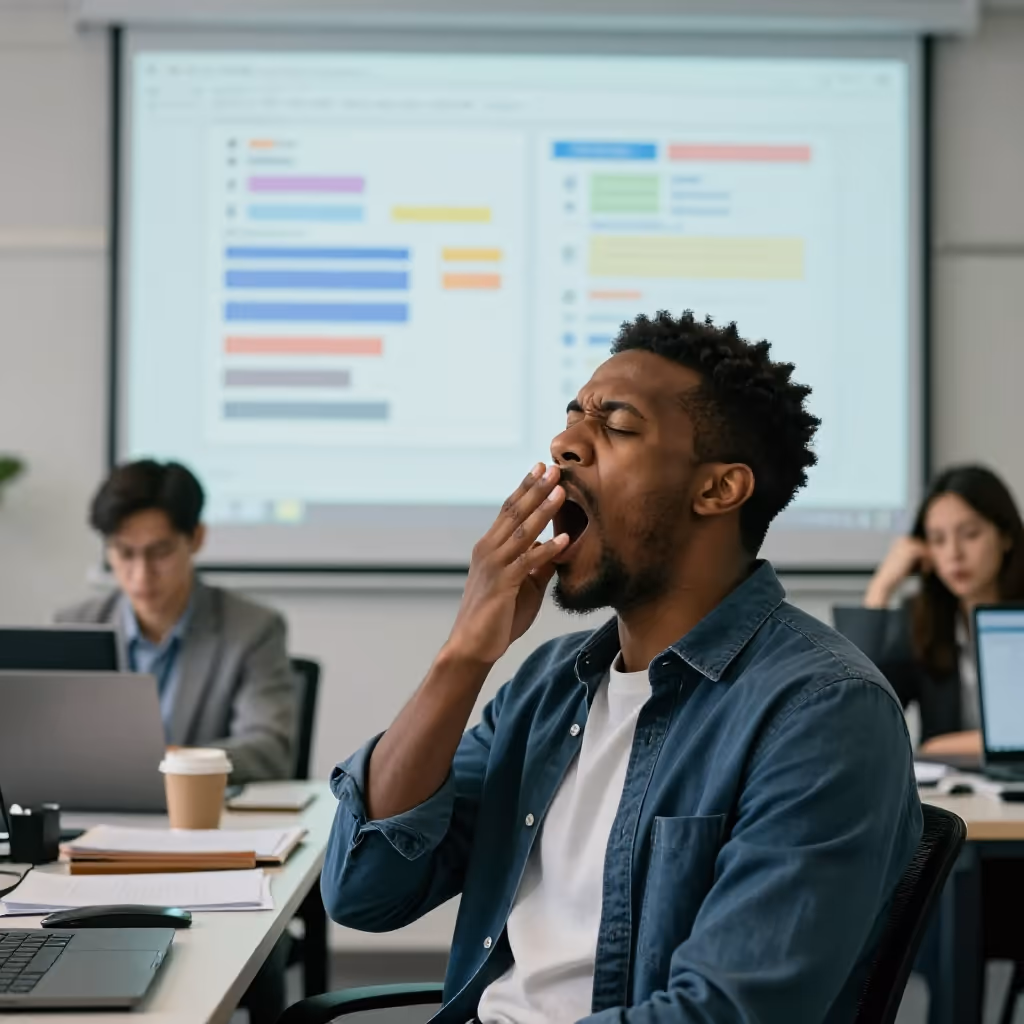 Visual example for ermüdend: ermüdend