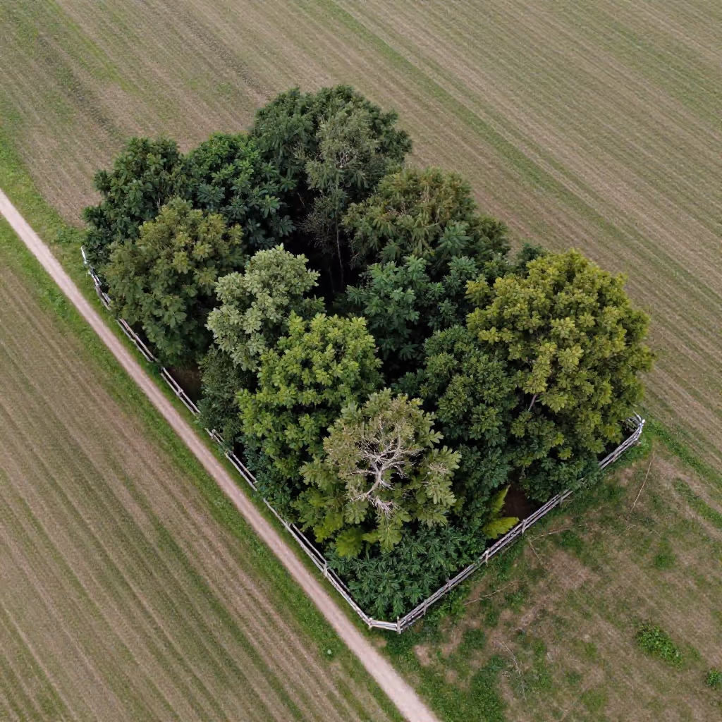 Visual example for Waldstück: das Waldstück