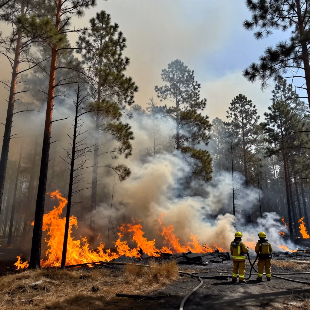 Visual example for Waldbrand: der Waldbrand