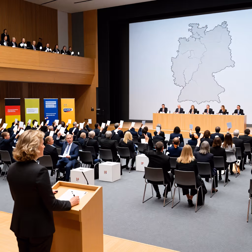 Visual example for Landesparteitag: der Landesparteitag
