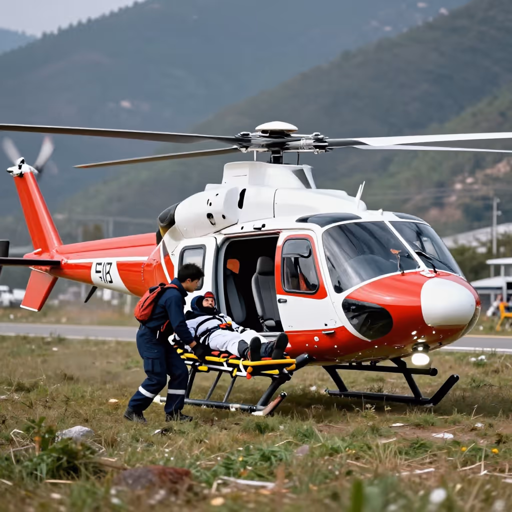 Visual example for Rettungshubschrauber: der Rettungshubschrauber