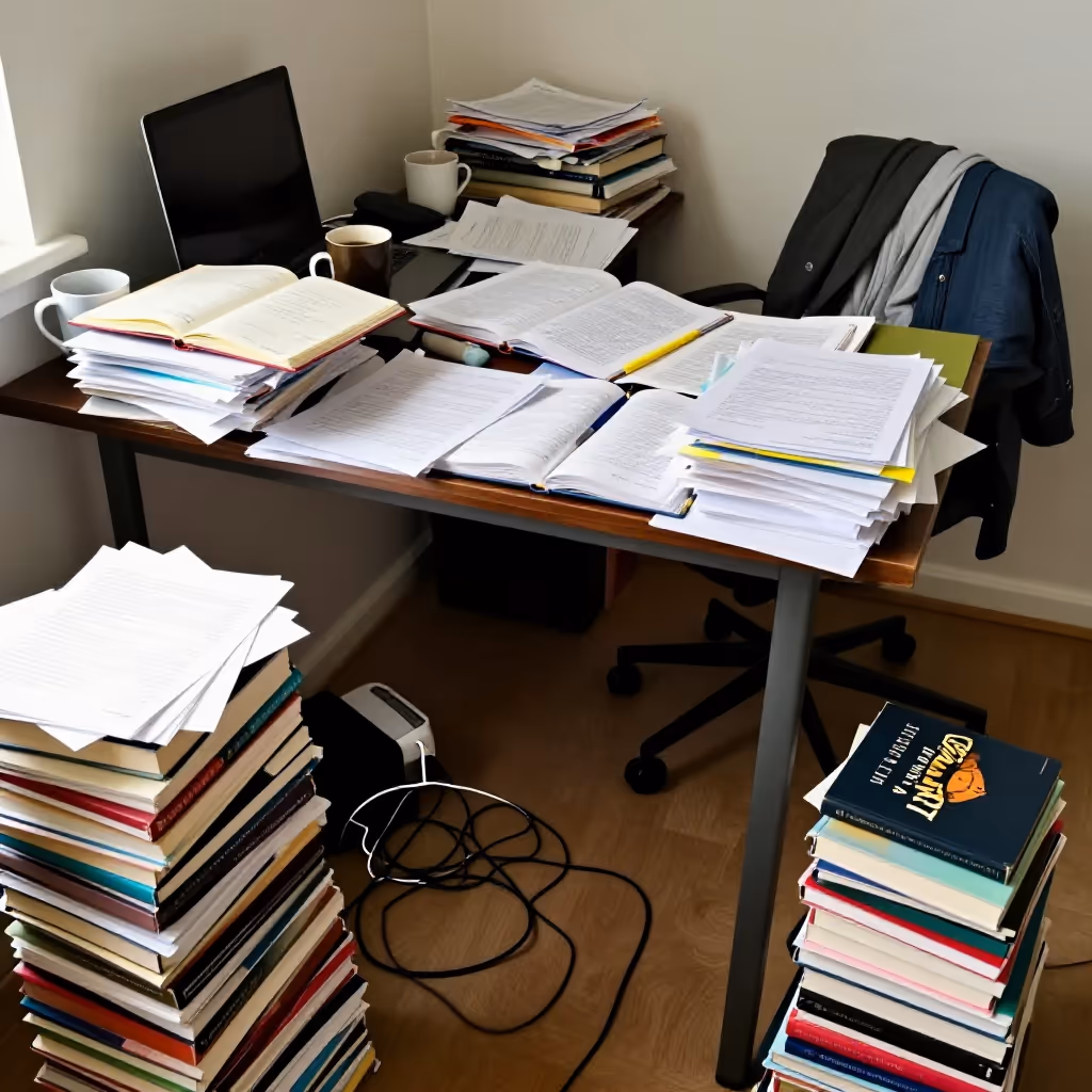 Visual example for unordentlich: unordentlich