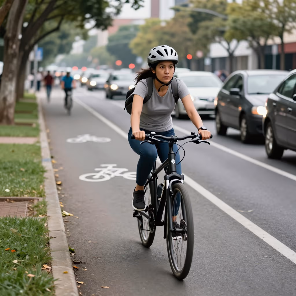 Visual example for Radfahrerin: die Radfahrerin
