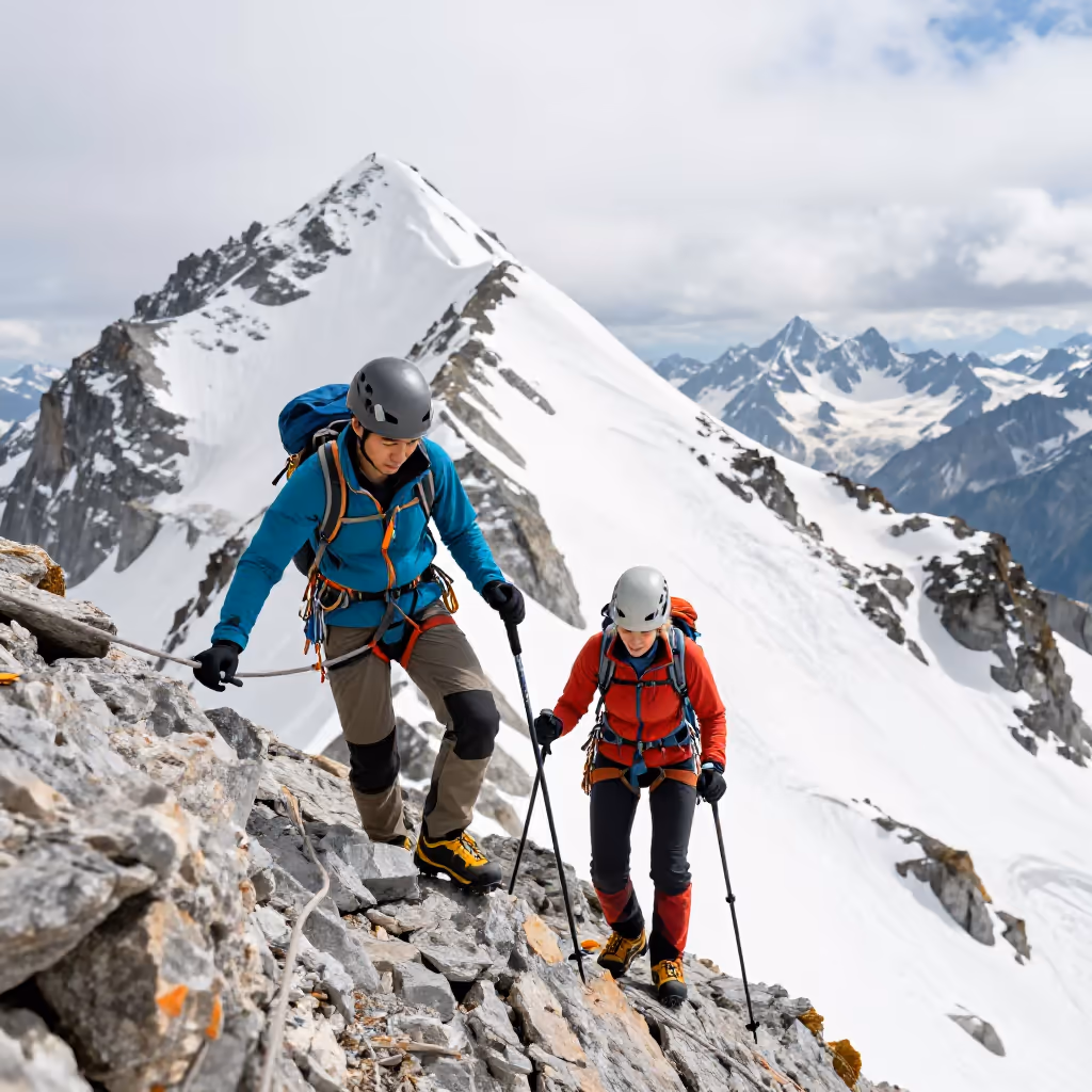 Visual example for bergsteigen: bergsteigen
